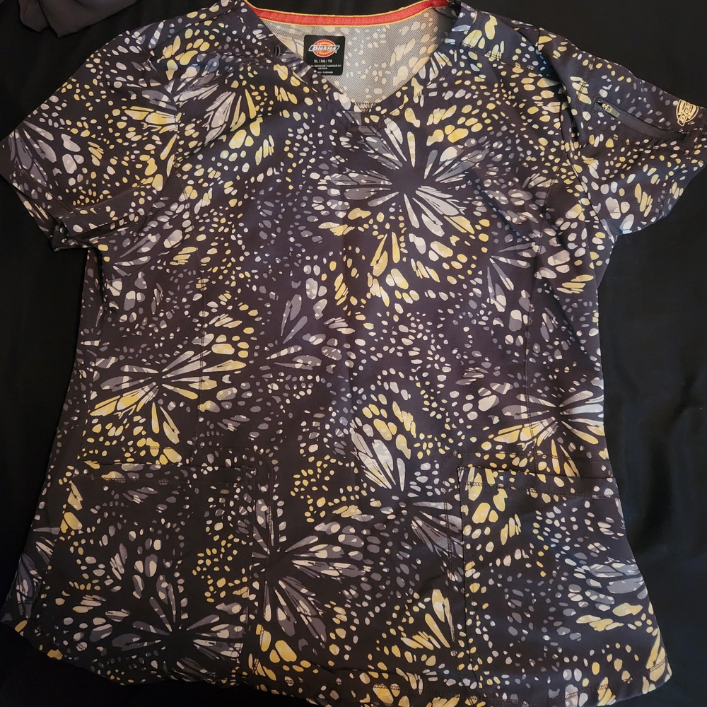 Dickies Gray and White Patterned Fabric